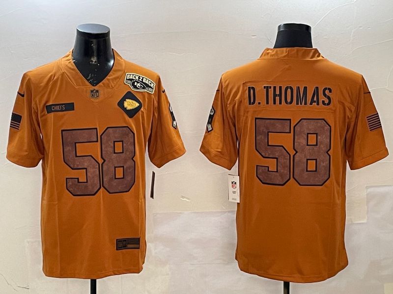 Men Kansas City Chiefs #58 Thomas Yellow 2025 Nike Salute to Service Limited NFL Jersey style 5->kansas city chiefs->NFL Jersey